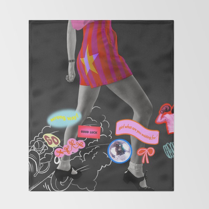 Vroom Vroom, Girl! Throw Blanket Gallery Image 2