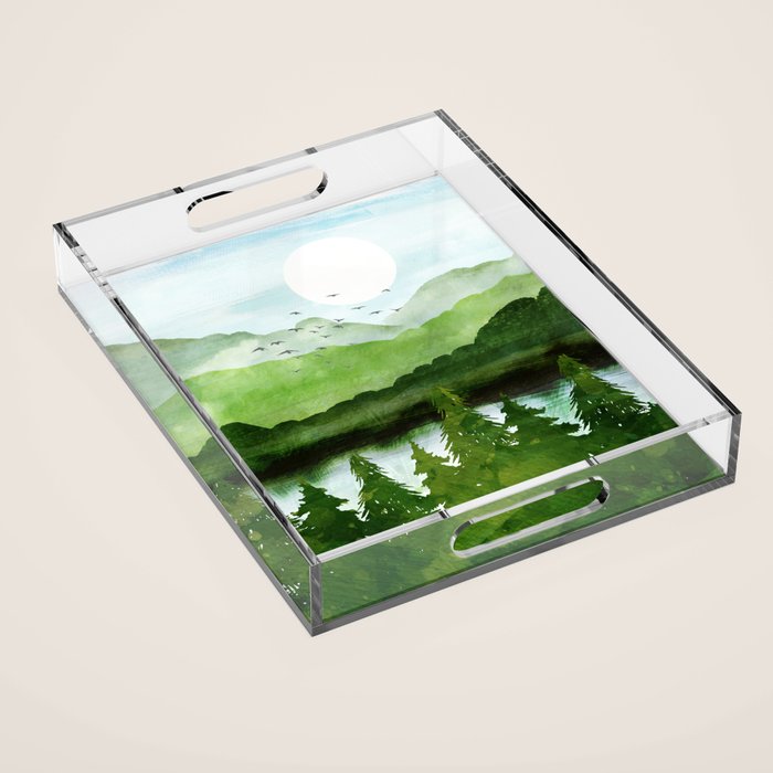 Forest Morning Acrylic Tray Gallery Image 1