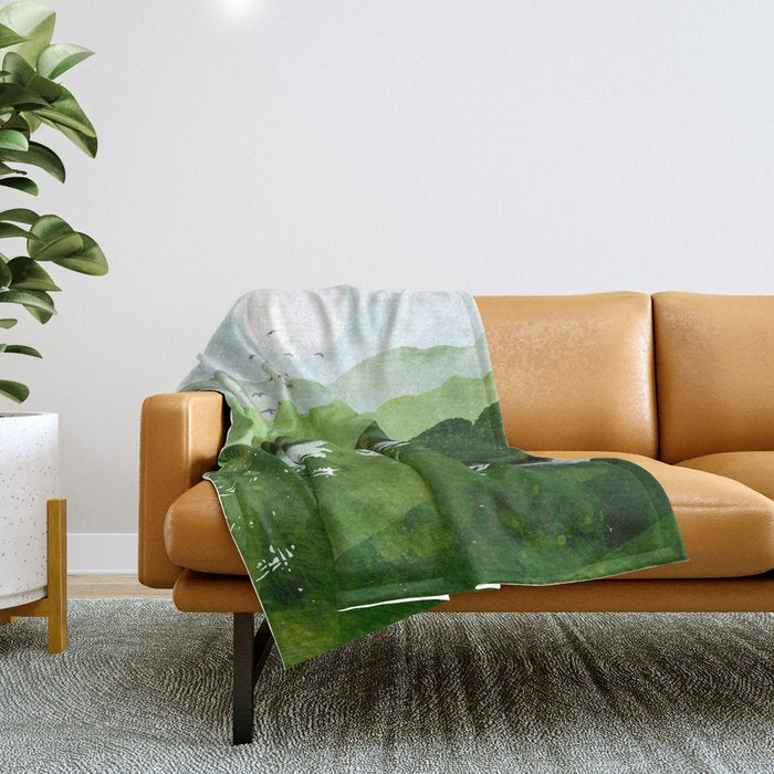 Forest Morning Throw Blanket Gallery Image 1