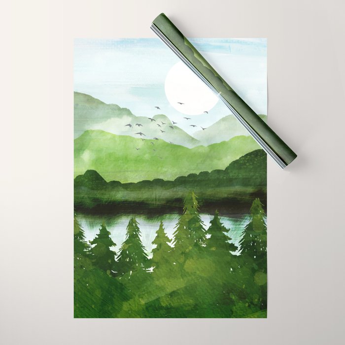 Forest Morning Wrapping Paper Gallery Image 1
