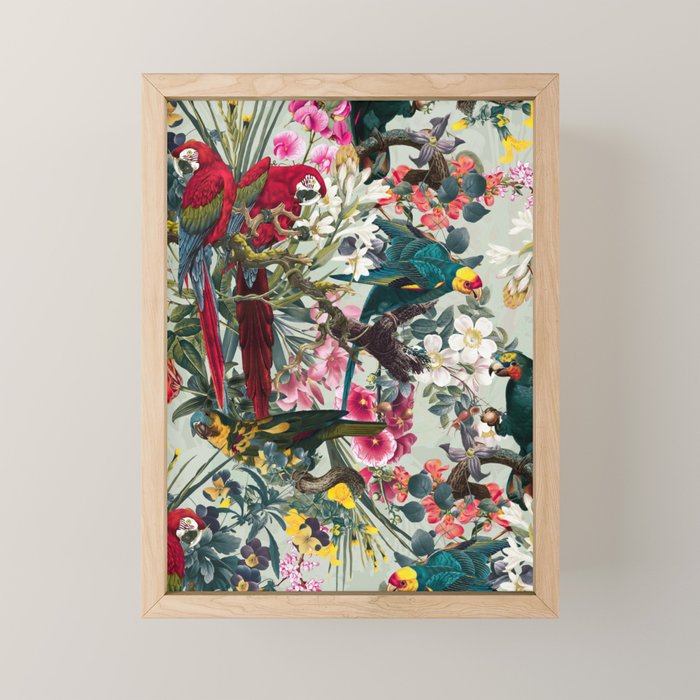FLORAL AND BIRDS XXII Mini Art Print Gallery Image 1