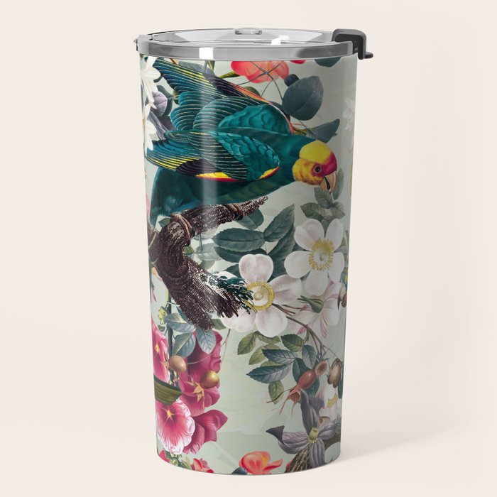 FLORAL AND BIRDS XXII Travel Mug Gallery Image 2
