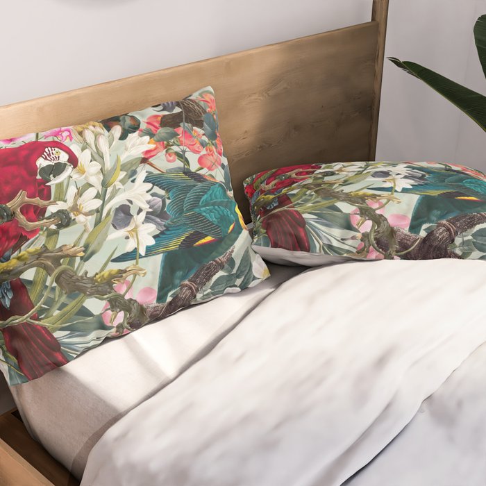 FLORAL AND BIRDS XXII Pillow Sham Gallery Image 2