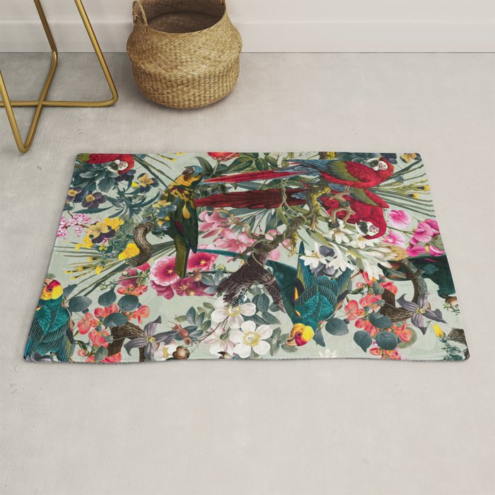 FLORAL AND BIRDS XXII Rug Gallery Image 1