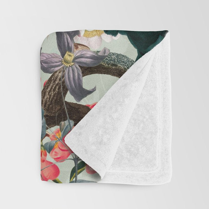 FLORAL AND BIRDS XXII Throw Blanket Gallery Image 3