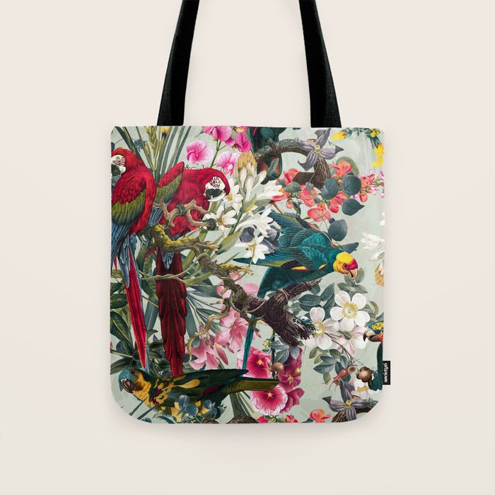 FLORAL AND BIRDS XXII Tote Bag Gallery Image 1