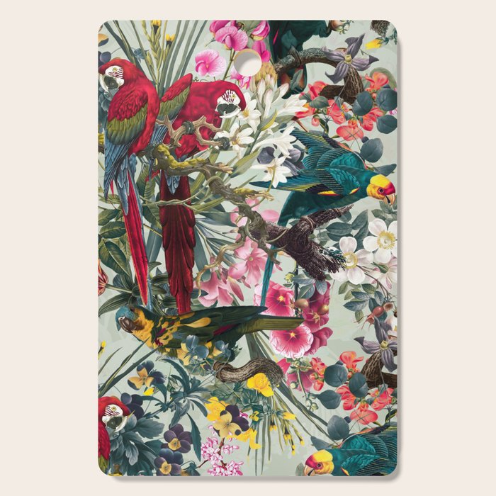 FLORAL AND BIRDS XXII Cutting Board Gallery Image 1