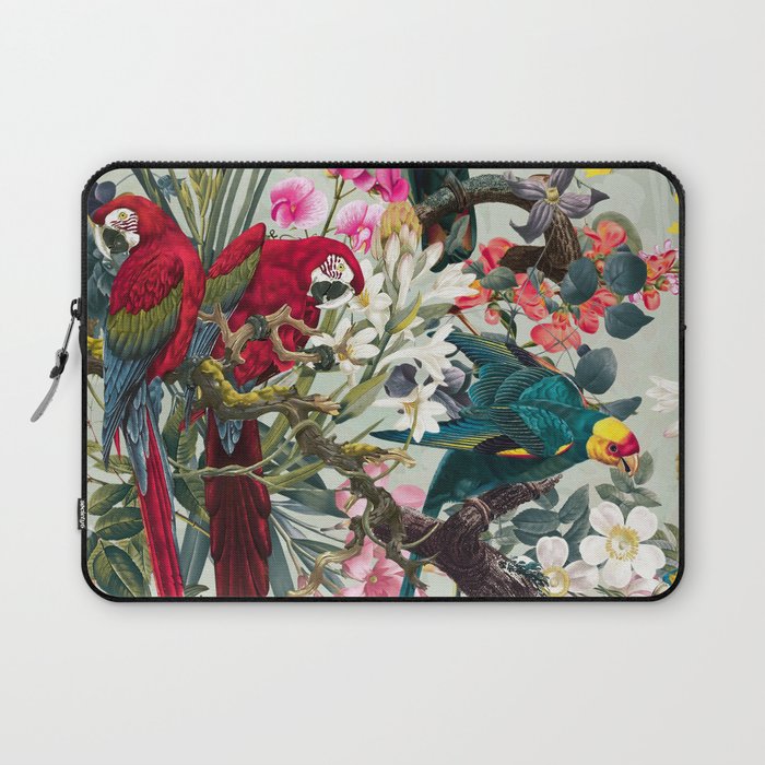 FLORAL AND BIRDS XXII Laptop Sleeve Gallery Image 1