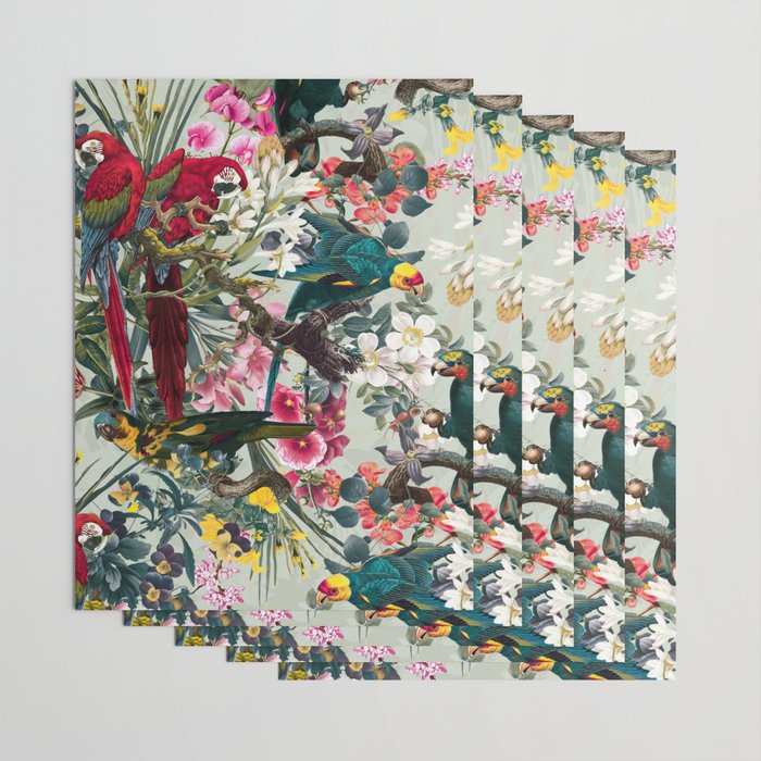 FLORAL AND BIRDS XXII Wrapping Paper Gallery Image 3