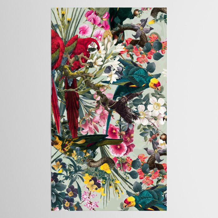 FLORAL AND BIRDS XXII Tablecloth Gallery Image 2