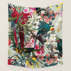 FLORAL AND BIRDS XXII Wall Tapestry Gallery Image 4