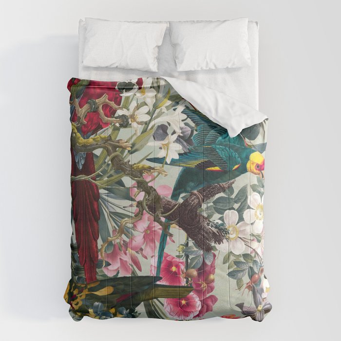 FLORAL AND BIRDS XXII Comforter Gallery Image 6