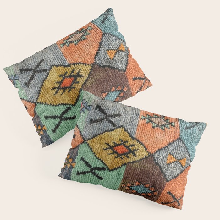 Traditional Vintage Moroccan Rug Pillow Sham Gallery Image 3