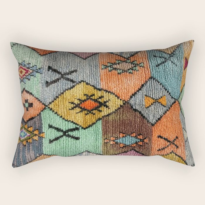 Traditional Vintage Moroccan Rug Rectangular Pillow Gallery Image 2