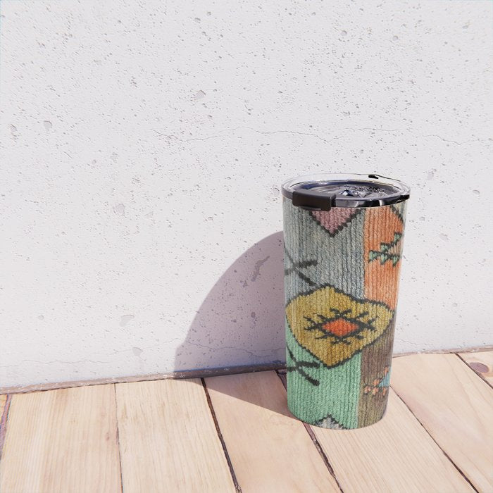 Traditional Vintage Moroccan Rug Travel Mug Gallery Image 4