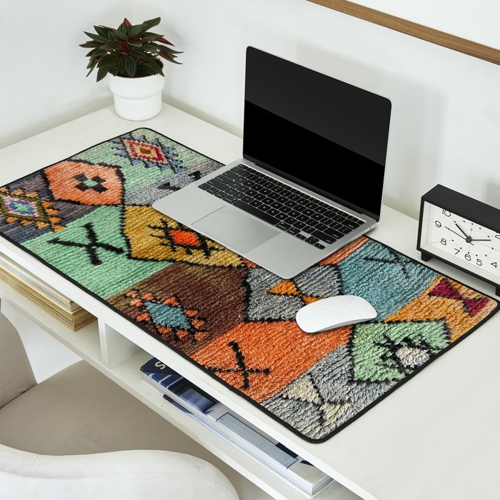 Traditional Vintage Moroccan Rug Desk Mat Gallery Image 2
