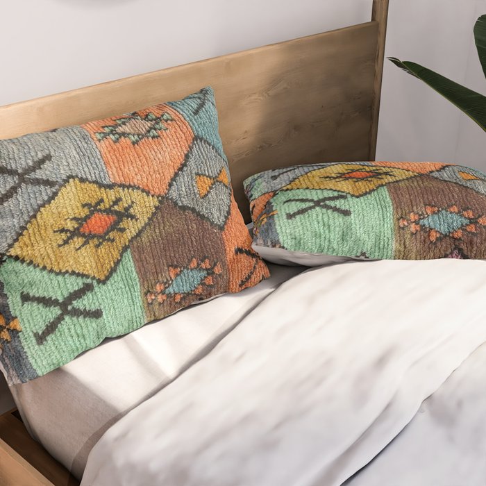 Traditional Vintage Moroccan Rug Pillow Sham Gallery Image 2