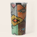 Traditional Vintage Moroccan Rug Travel Mug Gallery Image 1
