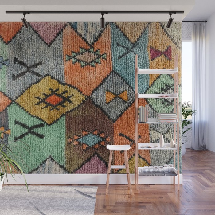 Traditional Vintage Moroccan Rug Wall Mural Gallery Image 1