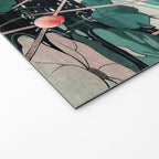 Japanese Wall Art Floral Lotus Painting Pink Pastel Green botanical Wabi Sabi Flower Poster Welcome Mat Gallery Image 2