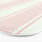 Vintage pastel pink stripes pattern Bath Mat Gallery Image 3