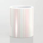 Vintage pastel pink stripes pattern Coffee Mug Gallery Image 4