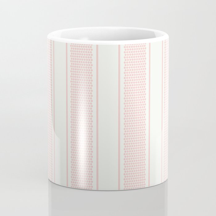 Vintage pastel pink stripes pattern Coffee Mug Gallery Image 4