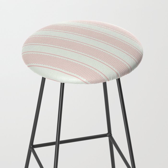 Vintage pastel pink stripes pattern Stool Gallery Image 2