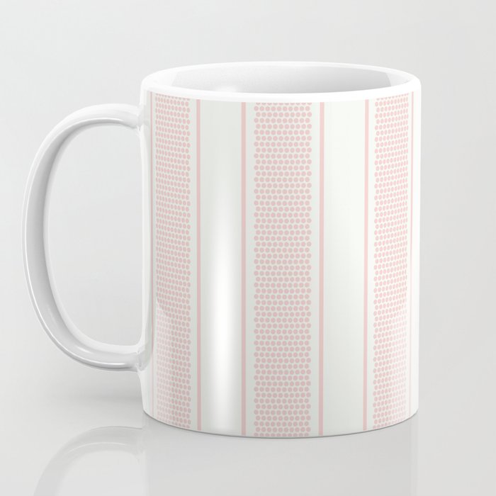 Vintage pastel pink stripes pattern Coffee Mug Gallery Image 3