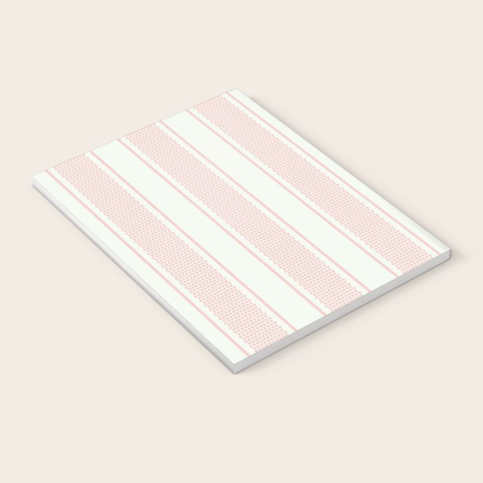Vintage pastel pink stripes pattern Notebook Gallery Image 3