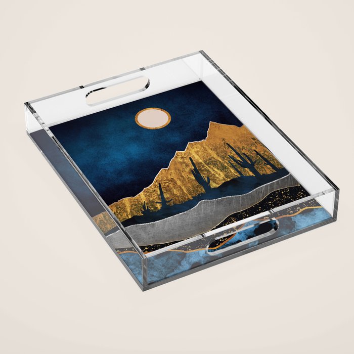 Midnight Desert Moon Acrylic Tray Gallery Image 1