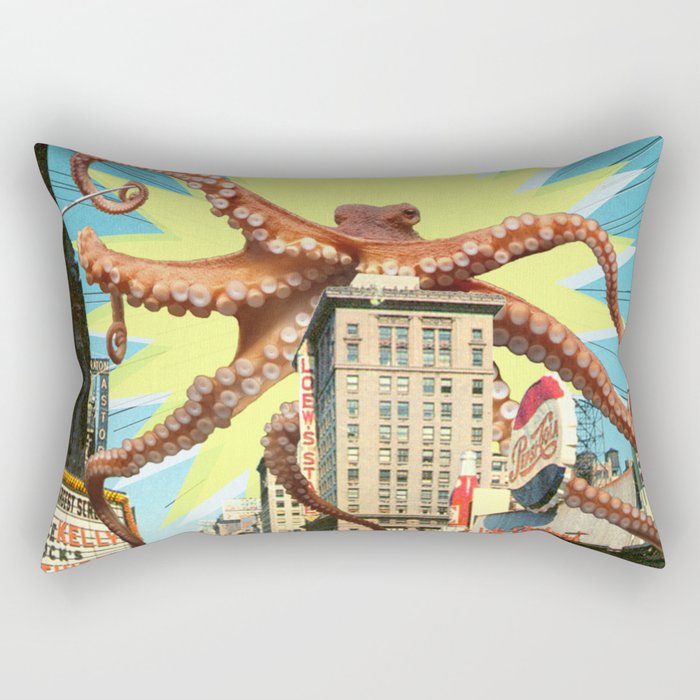 Attack of the Octopus Rectangular Pillow Gallery Image 2