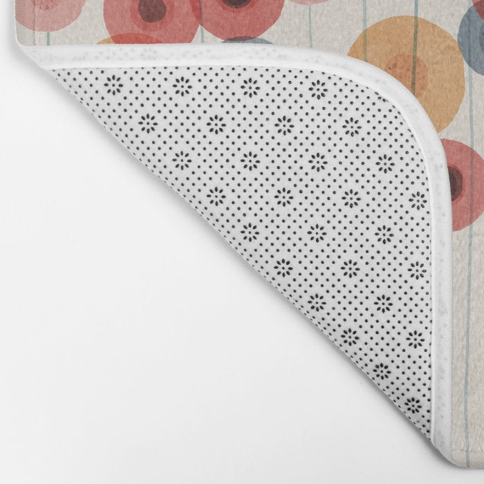 Landscape of flowers and dandelions Bath Mat Gallery Image 2