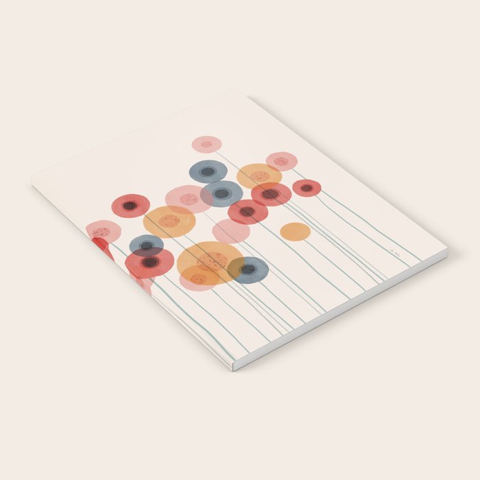 Landscape of flowers and dandelions Notebook Gallery Image 1
