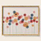 Landscape of flowers and dandelions Serving Tray Gallery Image 1