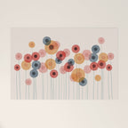 Landscape of flowers and dandelions Welcome Mat Gallery Image 1