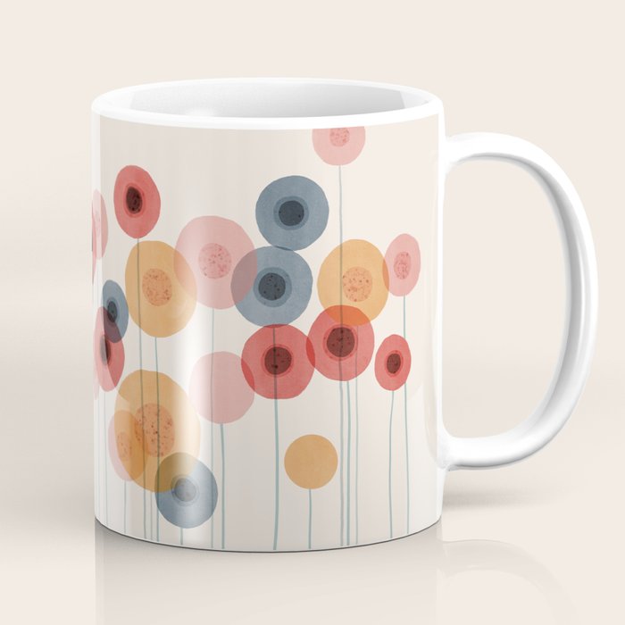 Landscape of flowers and dandelions Coffee Mug Gallery Image 1