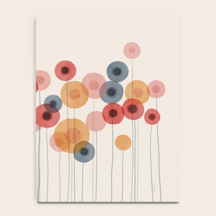 Landscape of flowers and dandelions Notebook Gallery Image 4