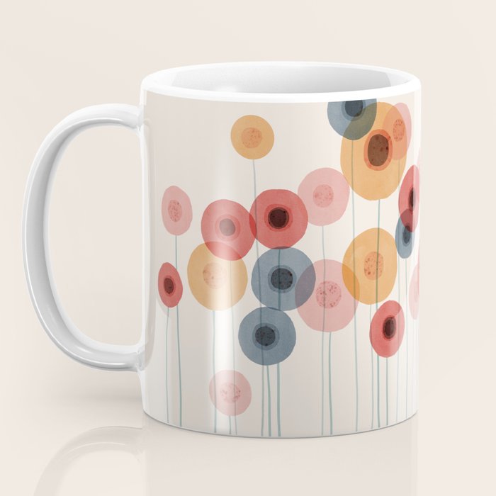Landscape of flowers and dandelions Coffee Mug Gallery Image 3