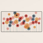 Landscape of flowers and dandelions Desk Mat Gallery Image 3