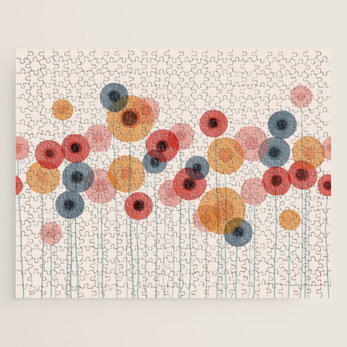 Landscape of flowers and dandelions Jigsaw Puzzle Gallery Image 1