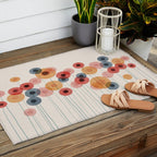 Landscape of flowers and dandelions Outdoor Rug Gallery Image 2