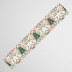 Nordic Christmas tree with red flowers and Scandinavian ornaments  Table Runner Gallery Image 3