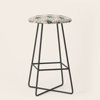 Nordic Christmas tree with red flowers and Scandinavian ornaments  Stool Gallery Image 1