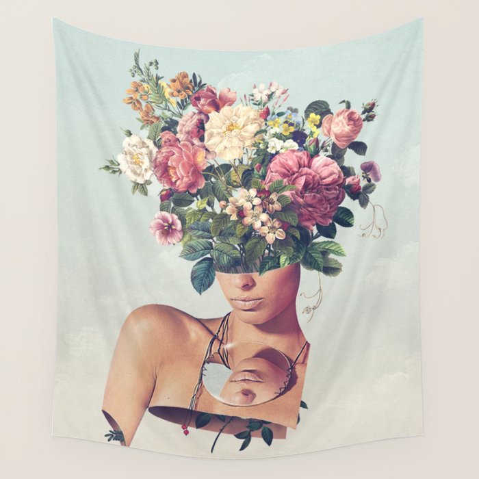 Flower-ism - Bouquet Pot Head Wall Tapestry Gallery Image 4