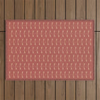 Dragonfly Pattern XVI Rose Pink Outdoor Rug Gallery Image 1
