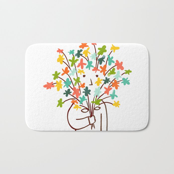 I bring flowers Bath Mat Gallery Image 1