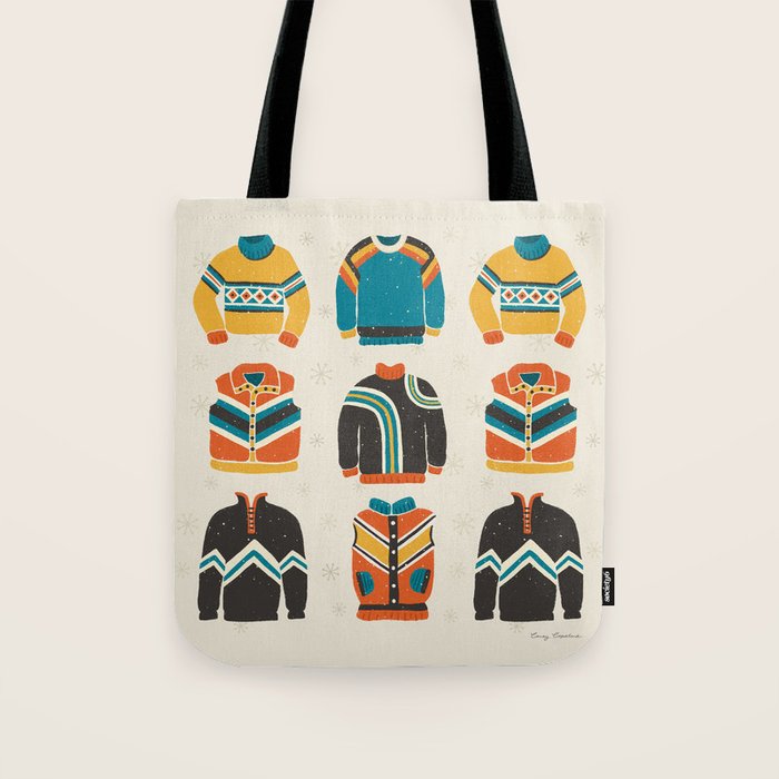 Vintage Skiwear Tote Bag Gallery Image 1