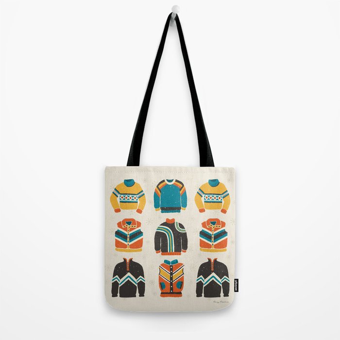 Vintage Skiwear Tote Bag Gallery Image 2