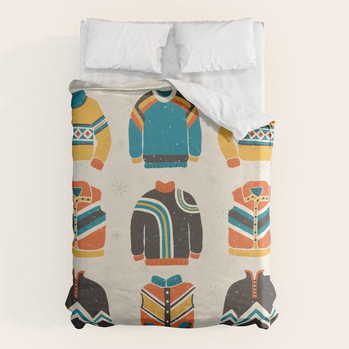 Vintage Skiwear Duvet Cover Gallery Image 6